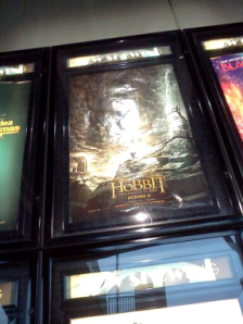 Photo Credit: Maddie Norwood. A poster of The Hobbit: Desolation of Smaug at Northgate Theatres.